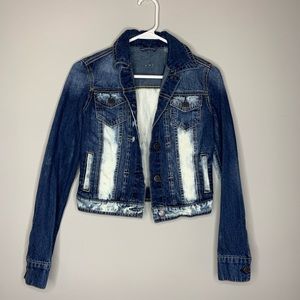 bleached denim jacket